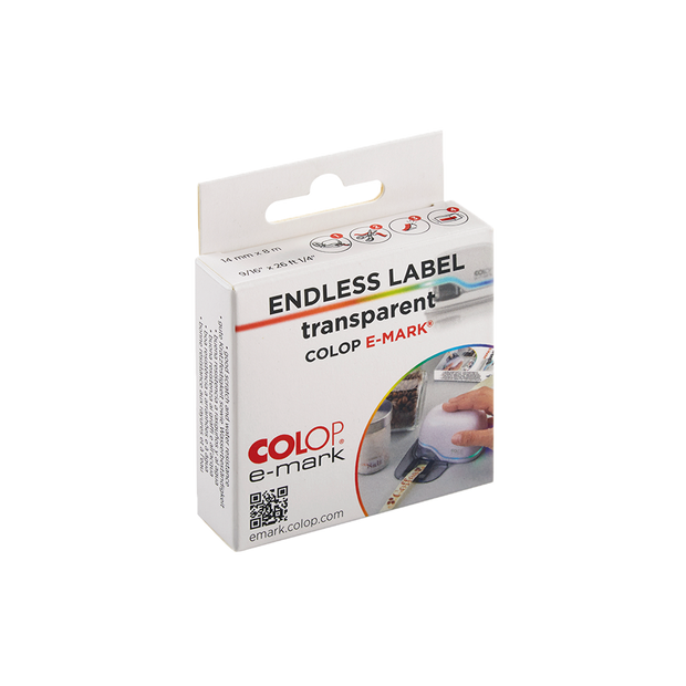 Endless Label | Transparent | Glossy White | COLOP e-mark®