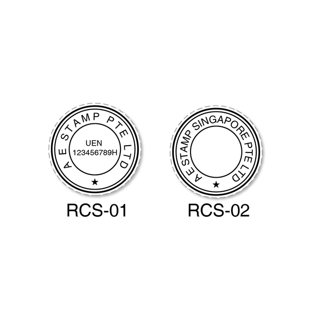 Round Company Stamp PreInked AE Stamp Singapore A E Stamp Singapore