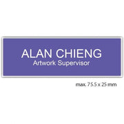 engraved name tag model tag 1 in purple