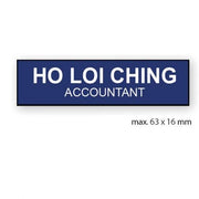 engraved name tag model tag 2A in dark blue