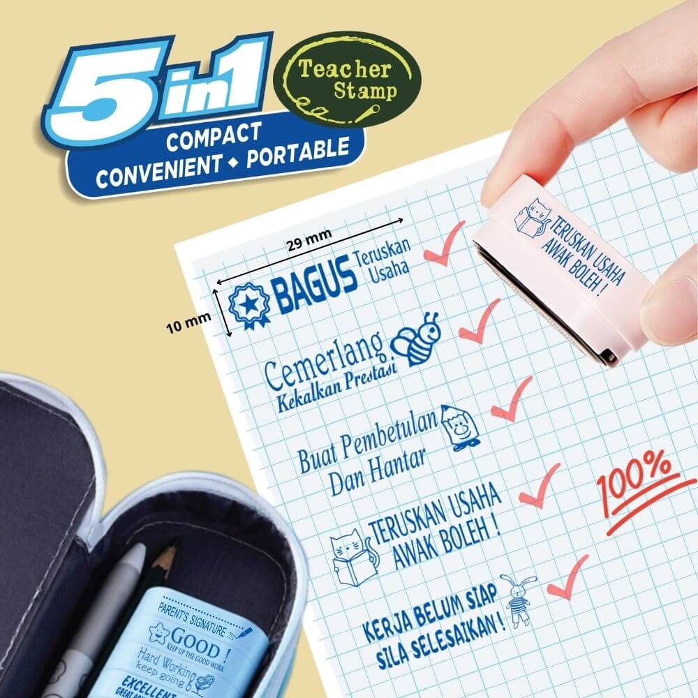 (NEW) 5 in 1 Teacher Stamp
