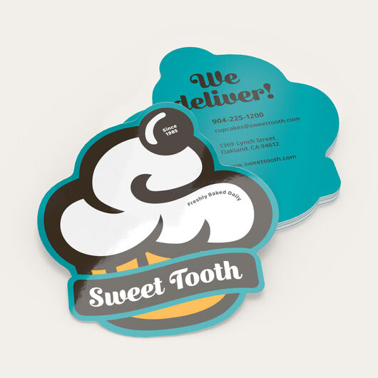 2 Sided Custom Shape Business Card