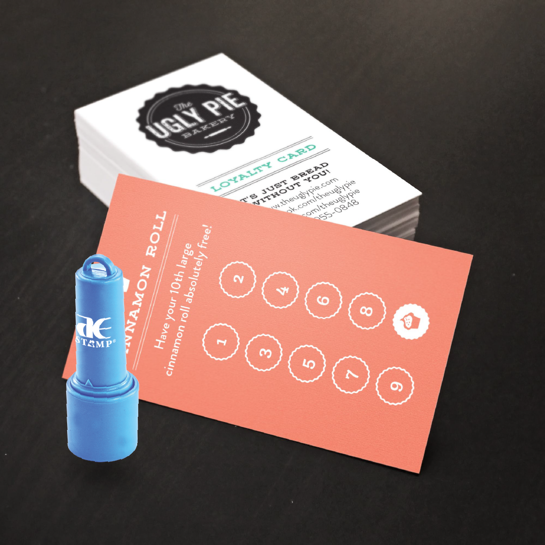 Loyalty Card + Rubber Stamp Bundle | Pre-Inked Stamp