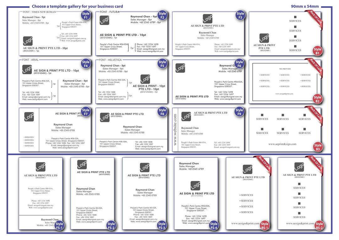 2 Sided Name Card Printing