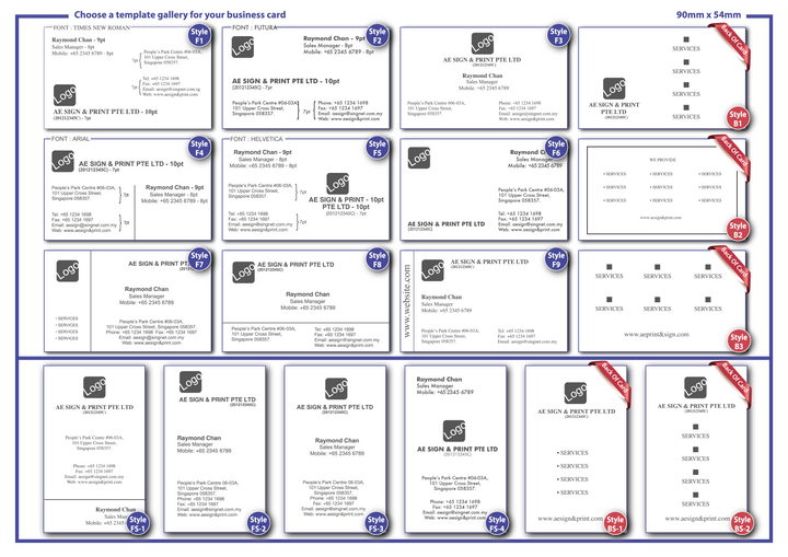 2 Sided Name Card Printing