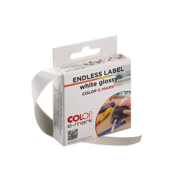 Endless Label | Transparent | Glossy White | COLOP e-mark®