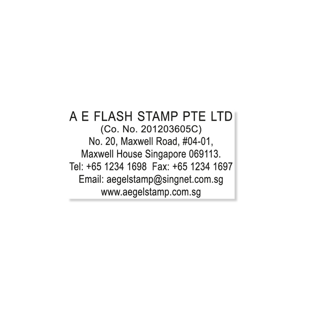 AN1 rubber stamp imprint sample