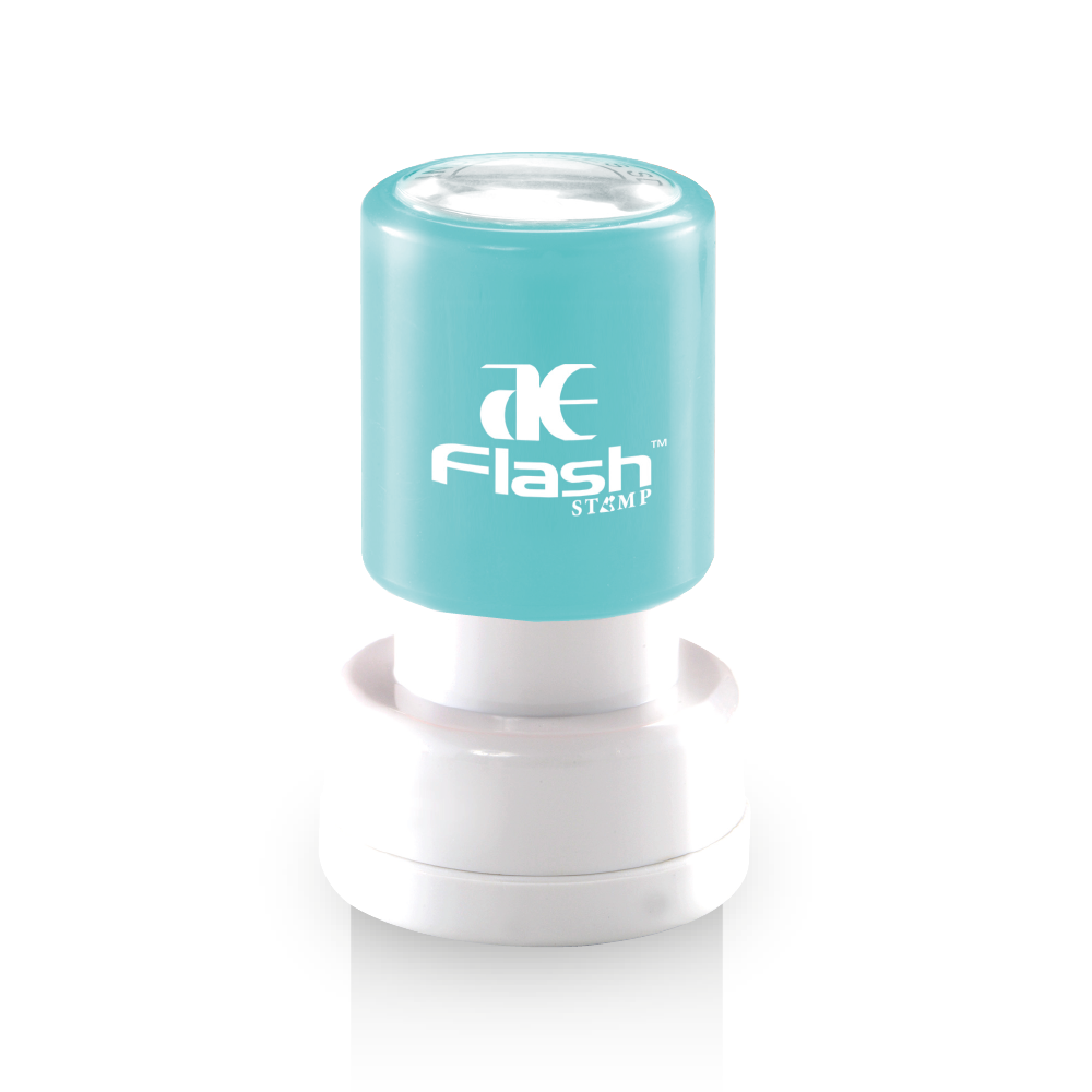 round company stamp model AR2A pre-inked AE Flash stamp