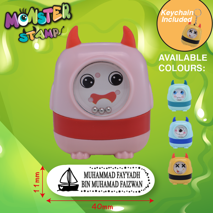 Monster Stamp Pink Preink