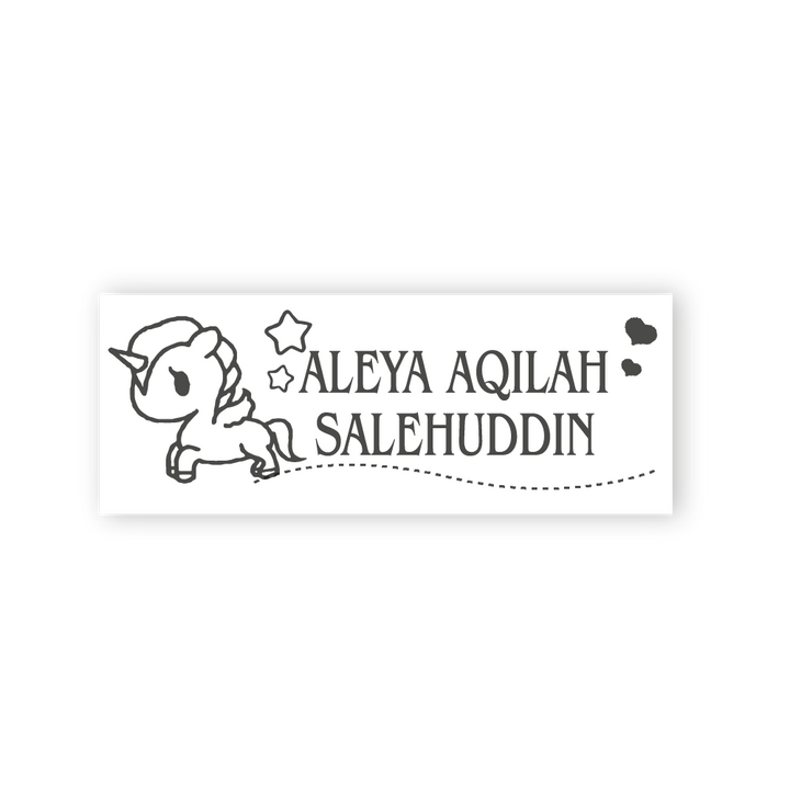 COLOP self inking Large Textile Stamp Singapore imprint sample