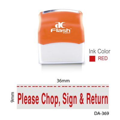 Please Chop, Sign and Return Stamp