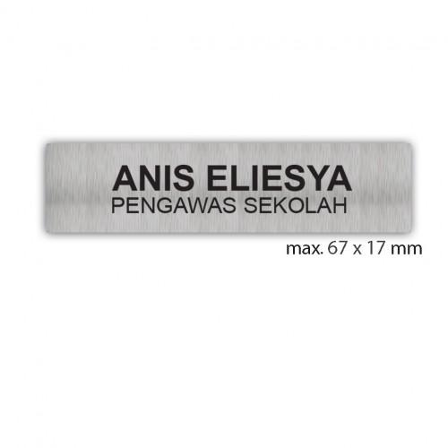 engraved name tag model tag 10 in silver