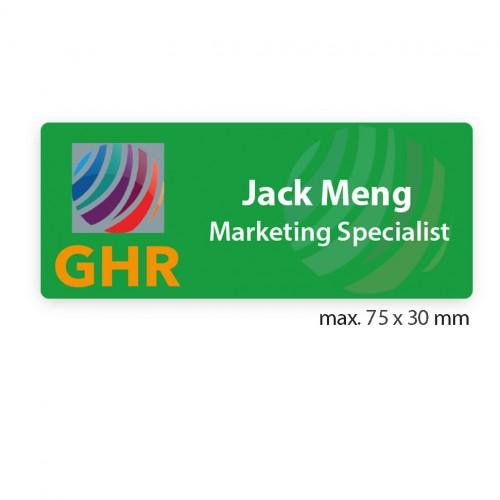 uv printed colour name tag model tag 11C in green