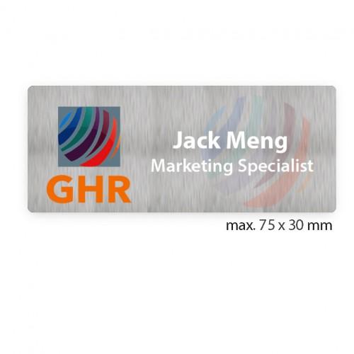 uv printed colour name tag model tag 11C in silver