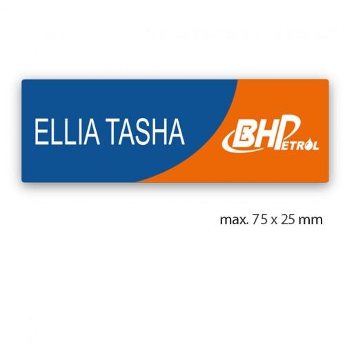uv printed colour name tag model tag 12C in blue