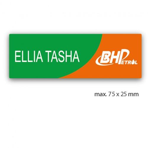 uv printed colour name tag model tag 12C in green