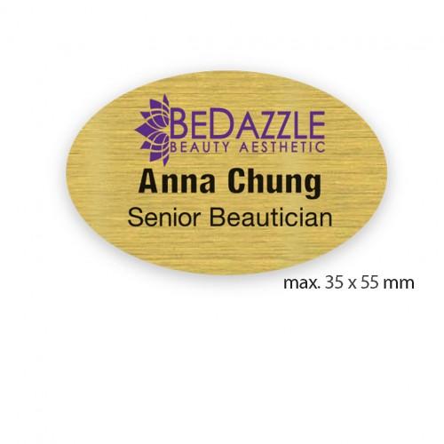 uv printed colour name tag model tag 13C in gold