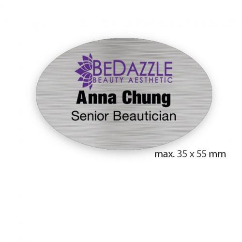 uv printed colour name tag model tag 13C in silver