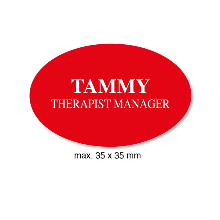 engraved name tag model tag 13 in red