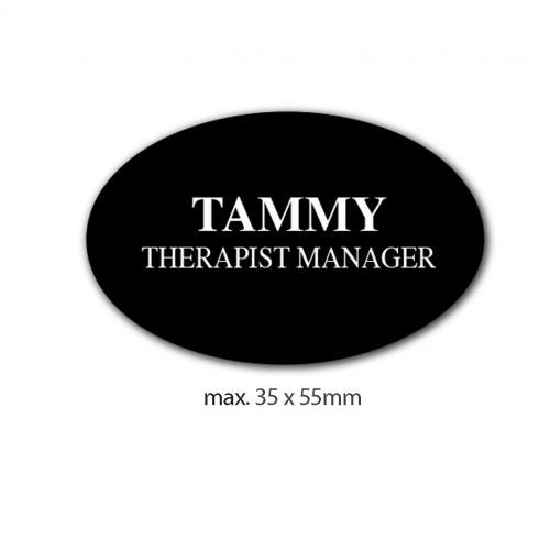 engraved name tag model tag 13 in black