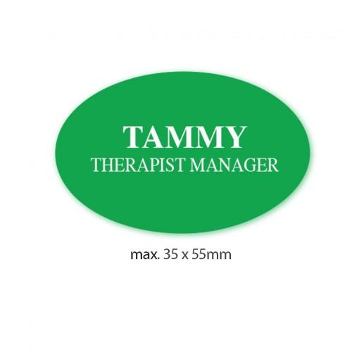 engraved name tag model tag 13 in green