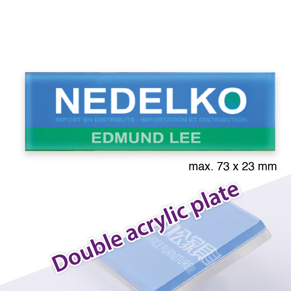 uv printed colour name tag model tag 14C