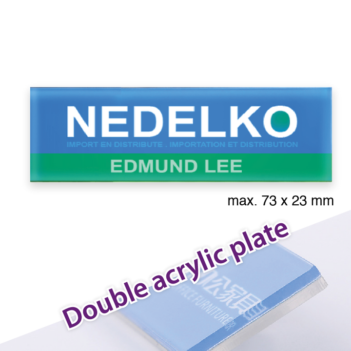 uv printed colour name tag model tag 14C