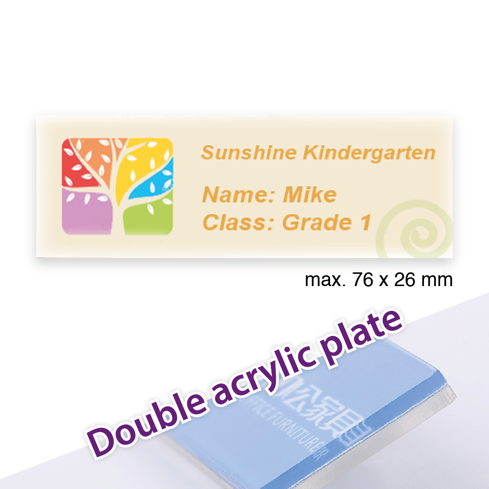 uv printed colour name tag model tag 15C