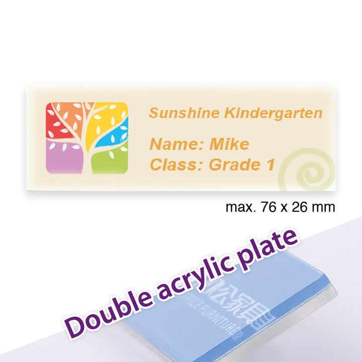 uv printed colour name tag model tag 15C