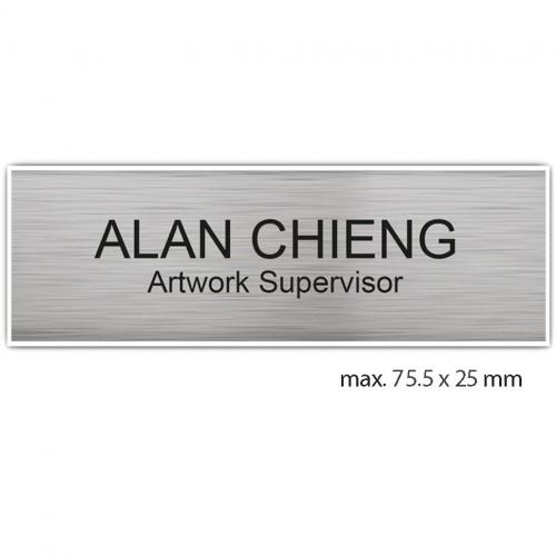 engraved name tag model tag 1 in silver