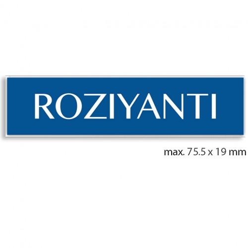 engraved name tag model tag 2 in blue