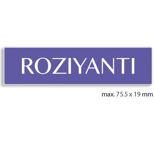 engraved name tag model tag 2 in purple