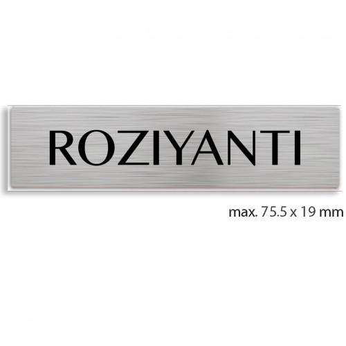 engraved name tag model tag 2 in silver