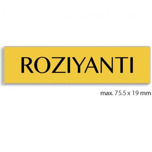 engraved name tag model tag 2 in yellow