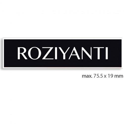 engraved name tag model tag 2 in black