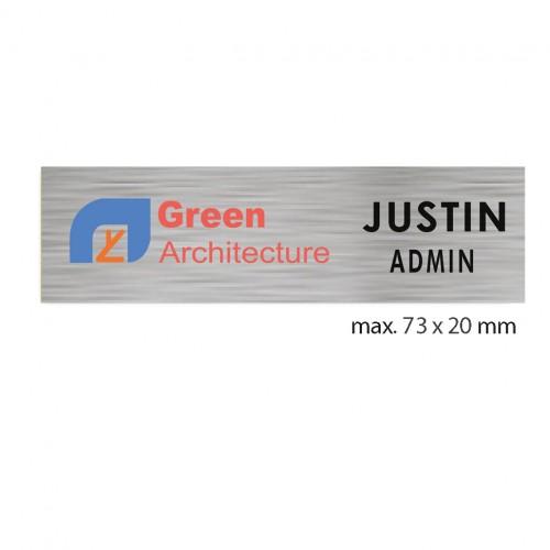 uv printed colour name tag model tag 9C in silver