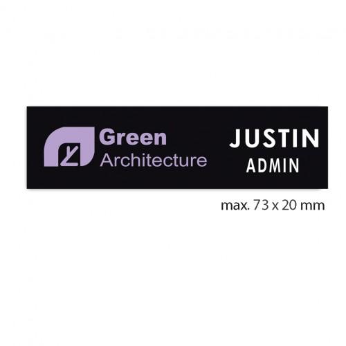 uv printed colour name tag model tag 9C in black