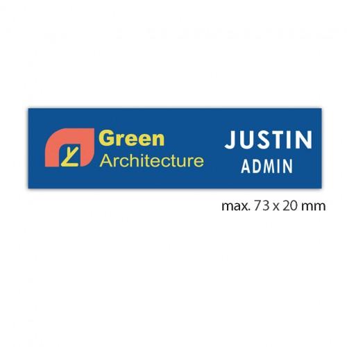 uv printed colour name tag model tag 9C in blue