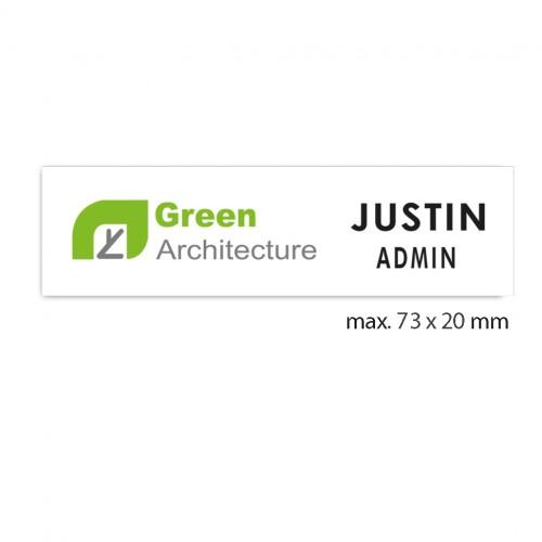 uv printed colour name tag model tag 9C in white