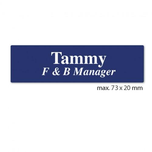 engraved name tag model tag 9 in dark blue