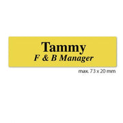 engraved name tag model tag 9 in yellow