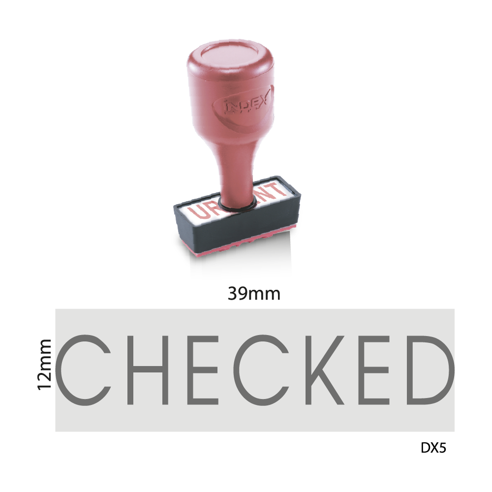 Printed Checked Sticker Checked | Index Stock Stamp | AE Stamp Singapore – A E Stamp Singapore