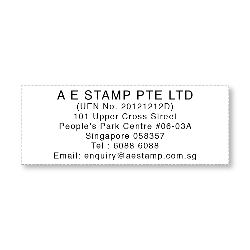 company address stamp sample