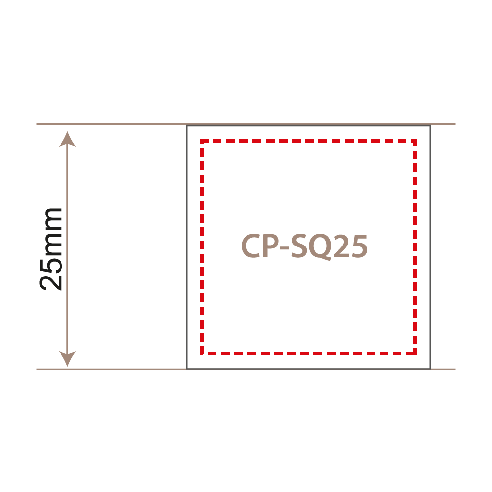 25mm Square Lapel Pin