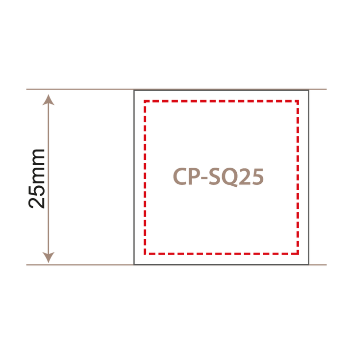 25mm Square Lapel Pin