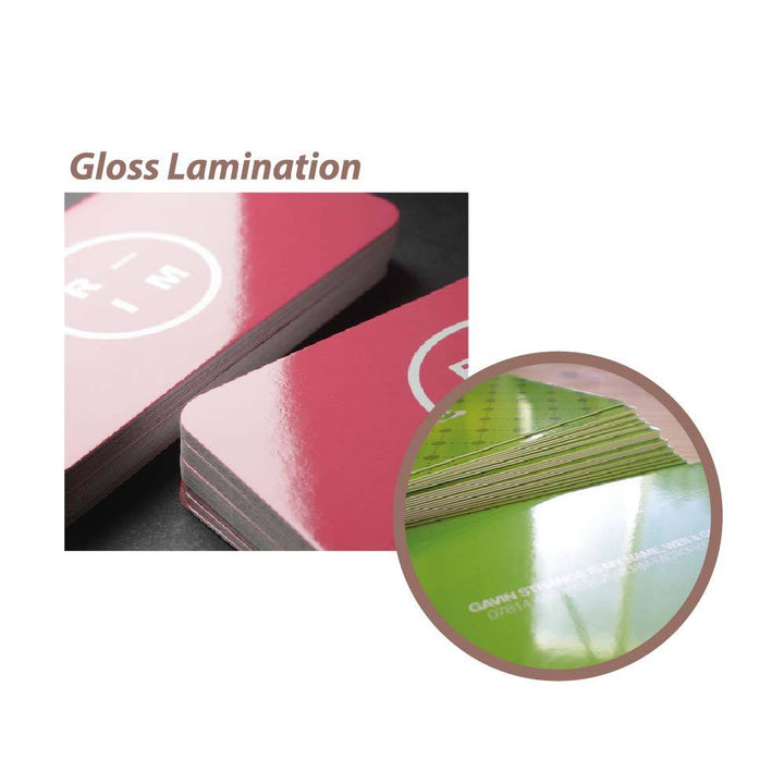 gloss lamination for namecard finishing