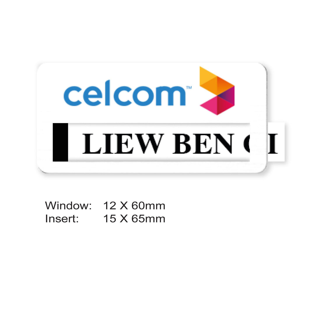 uv printed colour name tag model Tag 8-9 (reusable white)