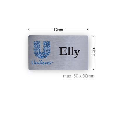 uv printed colour name tag model Tag 8-14 (stainless steel)