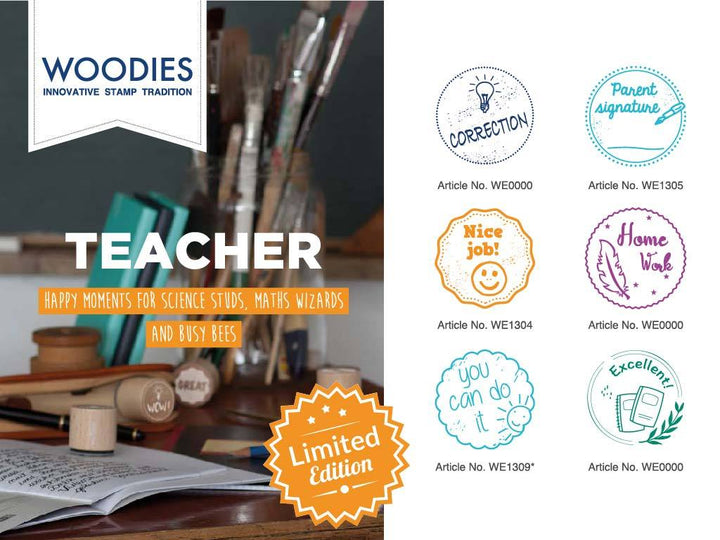 Woodies Teacher Stamp Box Set | Limited Edition