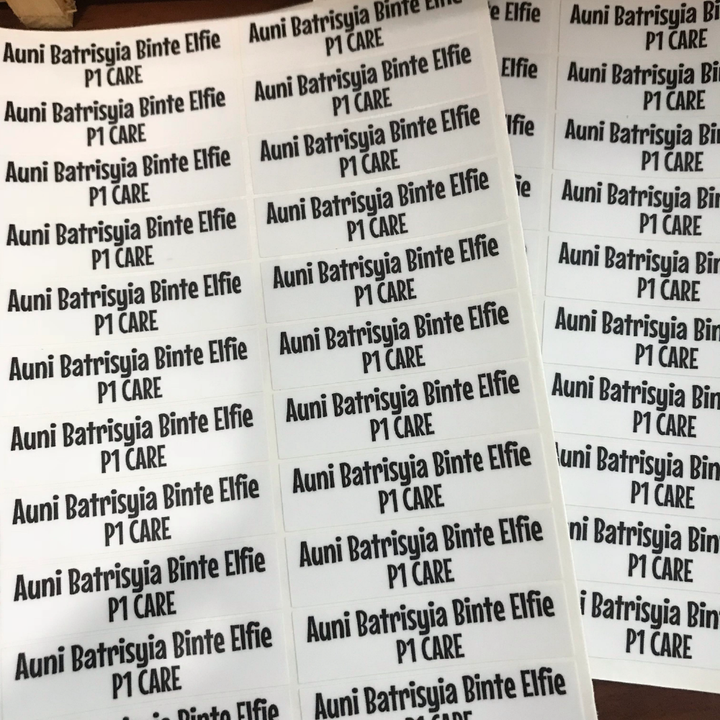 White Commercial Stickers